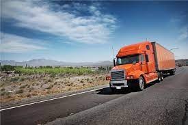 a truck on a highway